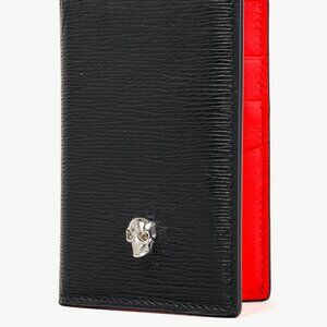 Alexander McQueen Black-Leather Skull Pocket Organizer